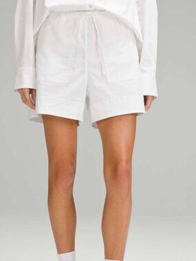 Lululemon Cotton Poplin Shorts White